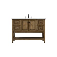 Metropolis 48" Free Standing Single Basin Vanity Set with Cabinet and Marble Vanity Top