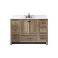 Soma 48" Free Standing Single Basin Vanity Set with Cabinet, Engineered Marble Vanity Top, and Backsplash