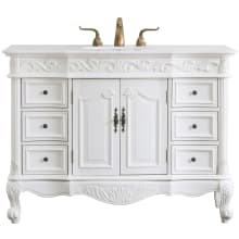 Oakland 48" Free Standing Single Basin Vanity Set with Cabinet and Quartz Vanity Top