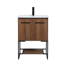 Gerard 24" Free Standing Single Basin Vanity Set with Cabinet and Resin Vanity Top