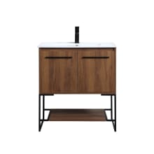 Gerard 30" Free Standing Single Basin Vanity Set with Cabinet and Resin Vanity Top