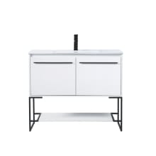 Gerard 48" Free Standing Single Basin Vanity Set with Cabinet and Resin Vanity Top