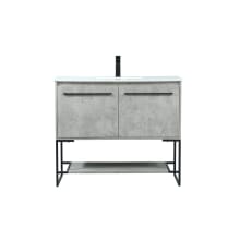 Sloane 40" Free Standing Single Basin Vanity Set with Cabinet and Engineered Marble Vanity Top