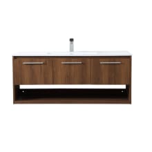 Kasper 48" Wall Mounted Single Basin Vanity Set with Cabinet and Resin Vanity Top
