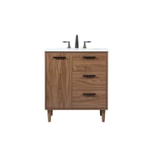 Baldwin 30" Free Standing Single Basin Vanity Set with Cabinet and Engineered Marble Vanity Top