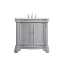 Kameron 36" Free Standing Single Basin Vanity Set with Cabinet and Marble Vanity Top