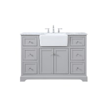 Franklin 48" Free Standing Single Basin Vanity Set with Cabinet and Marble Vanity Top