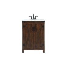 Grant 24" Free Standing Single Basin Vanity Set with Cabinet and Engineered Marble Vanity Top