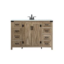 Grant 48" Free Standing Single Basin Vanity Set with Cabinet and Engineered Marble Vanity Top