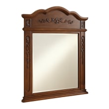 Lenora 38" x 32" Arched Beveled Wood Framed Accent Mirror