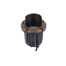 Single Aera 5" Wide 12V In-Ground Well Light with Integrated Canopy