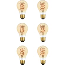6 Watt Dimmable Helix Filament LED Bulb 2000K - Pack of 6