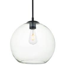 Baxter 12" Wide Single Light Pendant with Clear Glass Shade