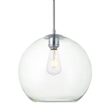 Baxter 12" Wide Single Light Pendant with Clear Glass Shade