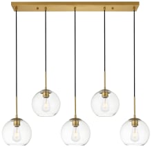 Baxter 5 Light 42" Wide Linear Pendant with Clear Glass