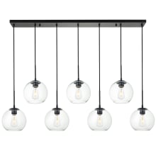 Baxter 7 Light 54" Linear Pendant with Clear Glass