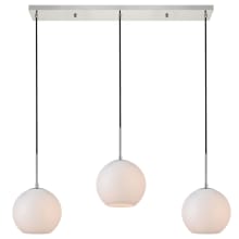 Baxter 3 Light 36" Wide Linear Pendant with Frosted Glass
