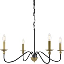 Rohan 4 Light 30" Wide Taper Candle Chandelier