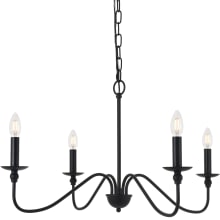 Rohan 4 Light 30" Wide Taper Candle Style Chandelier