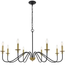 Rohan 8 Light 42" Wide Taper Candle Style Chandelier