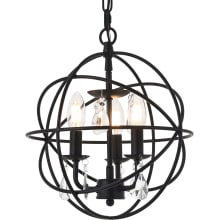 Wallace 3 Light 12" Wide Crystal Pendant