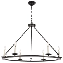 Maine 6 Light 36" Wide Taper Candle Chandelier
