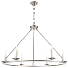 Maine 6 Light 36" Wide Taper Candle Chandelier