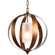 Marion Single Light 15" Wide Pendant with Frosted Glass Shade