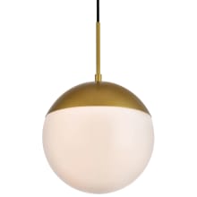 Eclipse Single Light 10" Wide Pendant with Frosted Glass