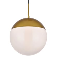 Eclipse Single Light 14" Wide Pendant with Frosted Glass
