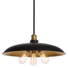 Anders 3 Light 20-1/2" Wide Pendant with Metal Shade
