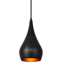 Nora 6" Wide Pendant with an Aluminum Shade