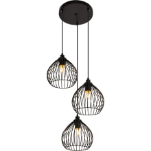 Sayer 3 Light 16" Wide Pendant with Aluminum Shades