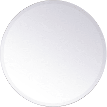 Gracin 24" Diameter Circular Flat Frameless Bathroom Mirror