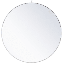 Eternity 48" Diameter Circular Beveled Metal Framed Bathroom Mirror
