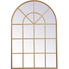 Motif 31-1/2" W x 47-1/4" H Arched Metal Framed Bathroom Wall Mirror