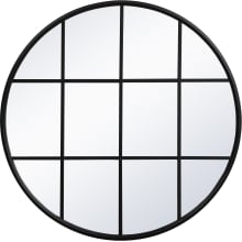 Motif 36-1/4" Diameter Circular Beveled Metal Framed Accent Mirror