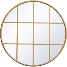 Motif 36-1/4" Diameter Circular Metal Framed Bathroom Wall Mirror