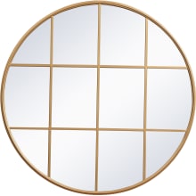 Motif 41-3/4" Diameter Circular Beveled Metal Framed Accent Mirror