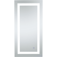 Helios 36" x 18" Rectangular Frameless Wall Mounted Lighted Bathroom Mirror