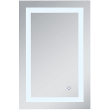 Helios 30" x 20" Rectangular Frameless Wall Mounted Lighted Bathroom Mirror