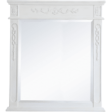 Lenora 36" x 32" Rectangular Beveled Wood Framed Accent Mirror