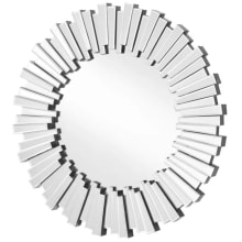 Modern 32" Diameter Circular Mirror With Beveled Edges