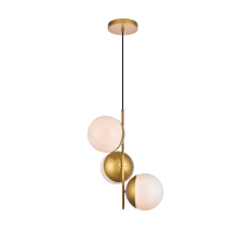 Eclipse 3 Light 18" Wide Pendant with Frosted Glass