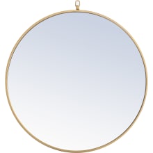 Eternity 28" Diameter Circular Metal Framed Wall Mirror with Decorative Hook