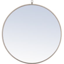 Eternity 28" Diameter Circular Metal Framed Wall Mirror with Decorative Hook
