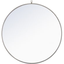 Eternity 42" Diameter Circular Metal Framed Wall Mirror with Decorative Hook