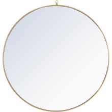 Eternity 48" Diameter Circular Metal Framed Wall Mirror with Decorative Hook