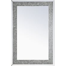 Modern 47 Inch x 31 1/2 Inch Rectangular Beveled MDF Framed Wall Mirror