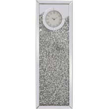 Modern 35 Inch x 12 Inch Rectangular Crystal Analog Wall Clock